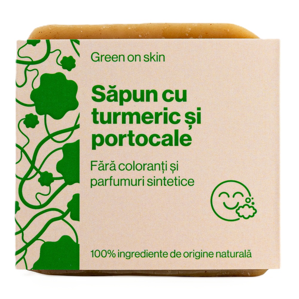 Sapun cu turmeric si portocale, 110g, Trio Verde