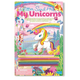 Mini set creativ cu nisip si sclipici, 5 ani+, Unicorni, 4M 596136