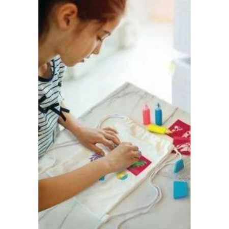 Set Creativ Imprimare cu sabloane pentru textile, 5 ani +, 4M 596581