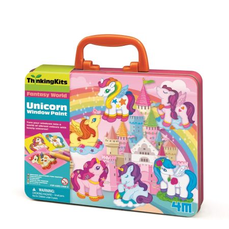 Set Creativ cu Vopsele pentru Geam Unicorni, 4M