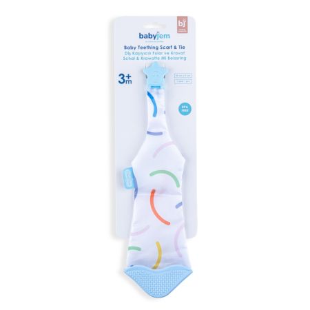 Cravata pentru Bebelusi cu accesoriu pentru Dentitie, Bleu, 3 luni+, BabyJem 726503
