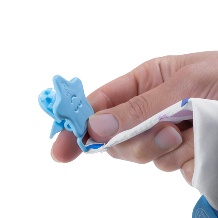 Cravata pentru Bebelusi cu accesoriu pentru Dentitie, Bleu, 3 luni+, BabyJem 726505