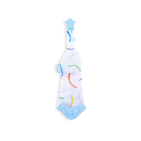 Cravata pentru Bebelusi cu accesoriu pentru Dentitie, Bleu, 3 luni+, BabyJem 726507