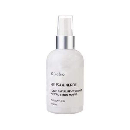 Tonic facial revitalizant cu roinita si neroli pentru ten matur, 118 ml, Sabio