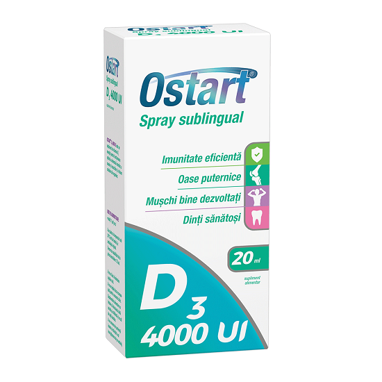 Ostart D3 spray sublingual, 4000UI, 20 ml, Fiterman