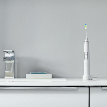 Periuta de dinti sonica electrica cu toc de transport Philips Sonicare ProtectiveClean 6100, alb, HX6877/28, Philips 629057