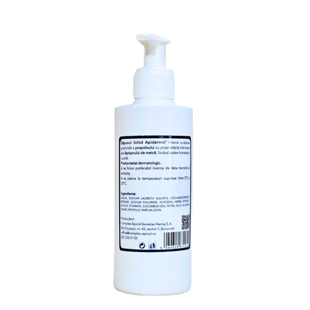 Sapun lichid cu laptisor de matca si propolis, 200 ml, Apidermin  737965