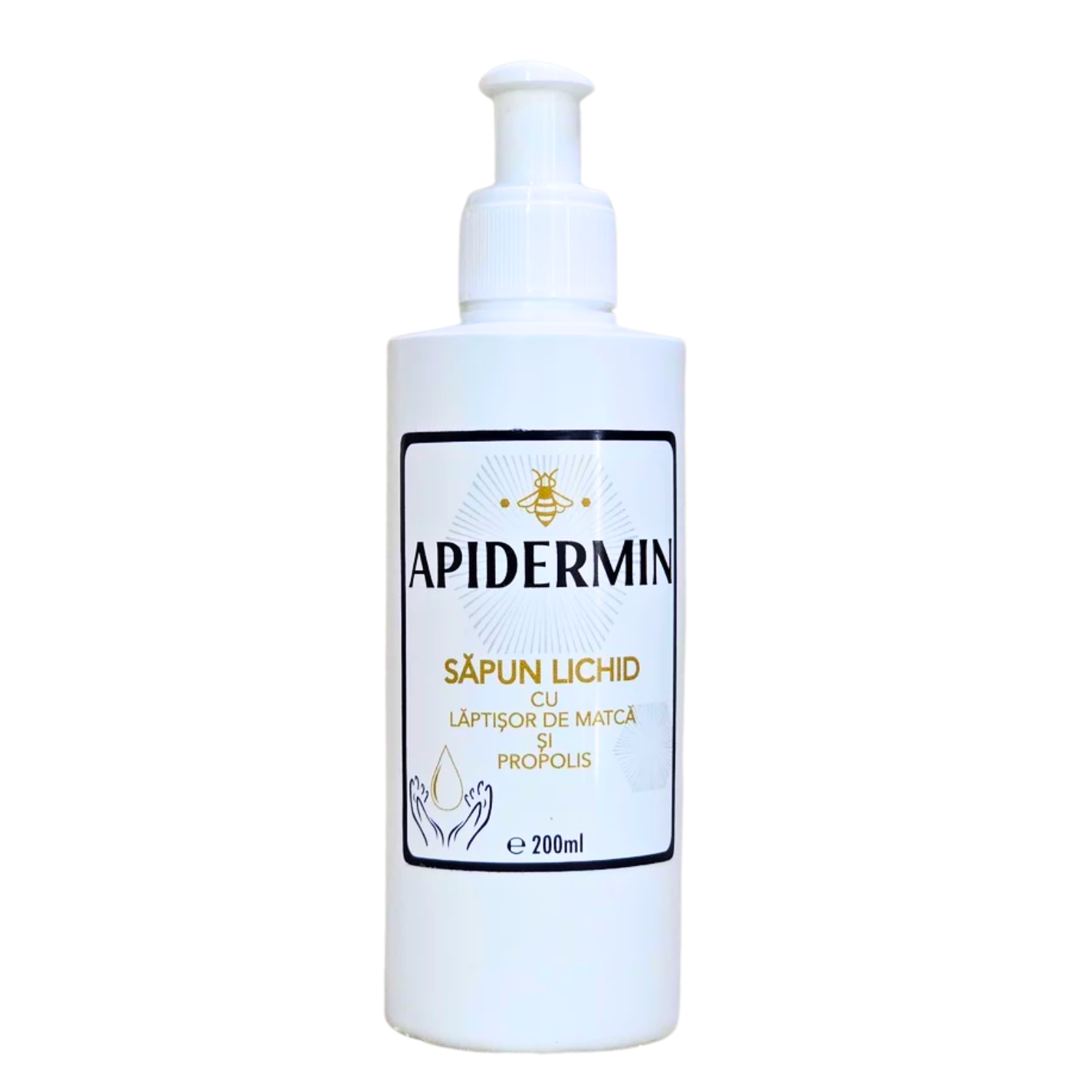 Sapun lichid cu laptisor de matca si propolis, 200 ml, Apidermin 