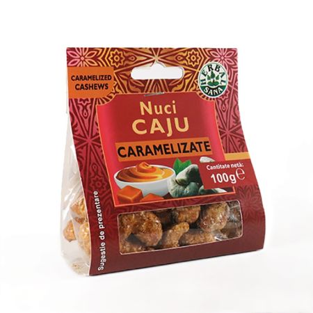 Nuci Caju caramelizate, 100 g, Herbal Sana