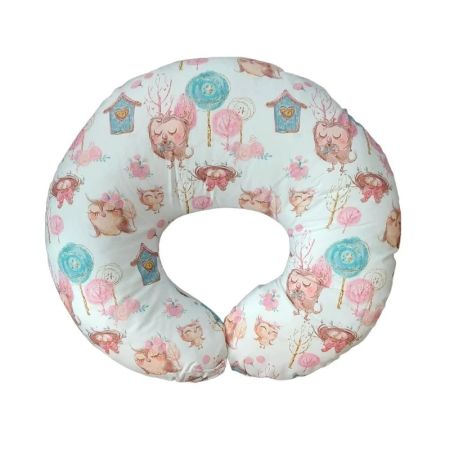 EKO PERNA PENTRU ALAPTARE 100% BUMBAC 60X60CM OWLS PINK 125633