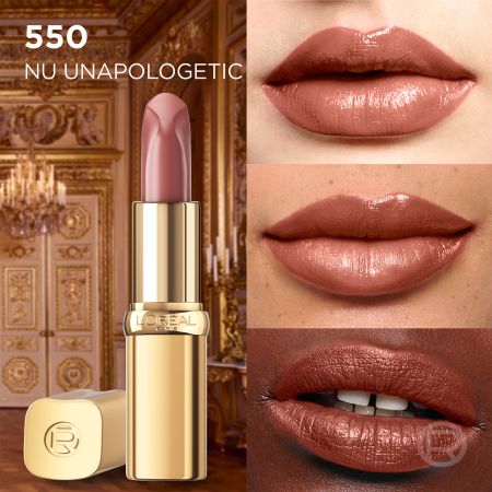 Ruj satinat Color Riche Nudes of Worth, 550 Unapologetic, 4.8 g, Loreal Paris 598378