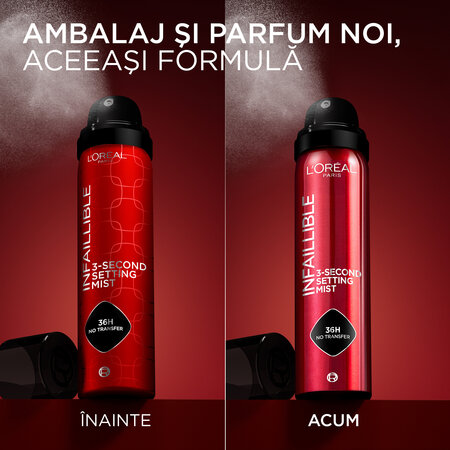Spray de fixare machiaj Infaillible 3 Second, 75 ml, Loreal Paris 757353