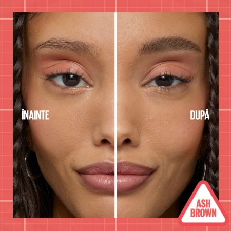 Creion de sprancene + gel de fixare Build a Brow, Ash Brown, 1.4 g, Maybelline 598582