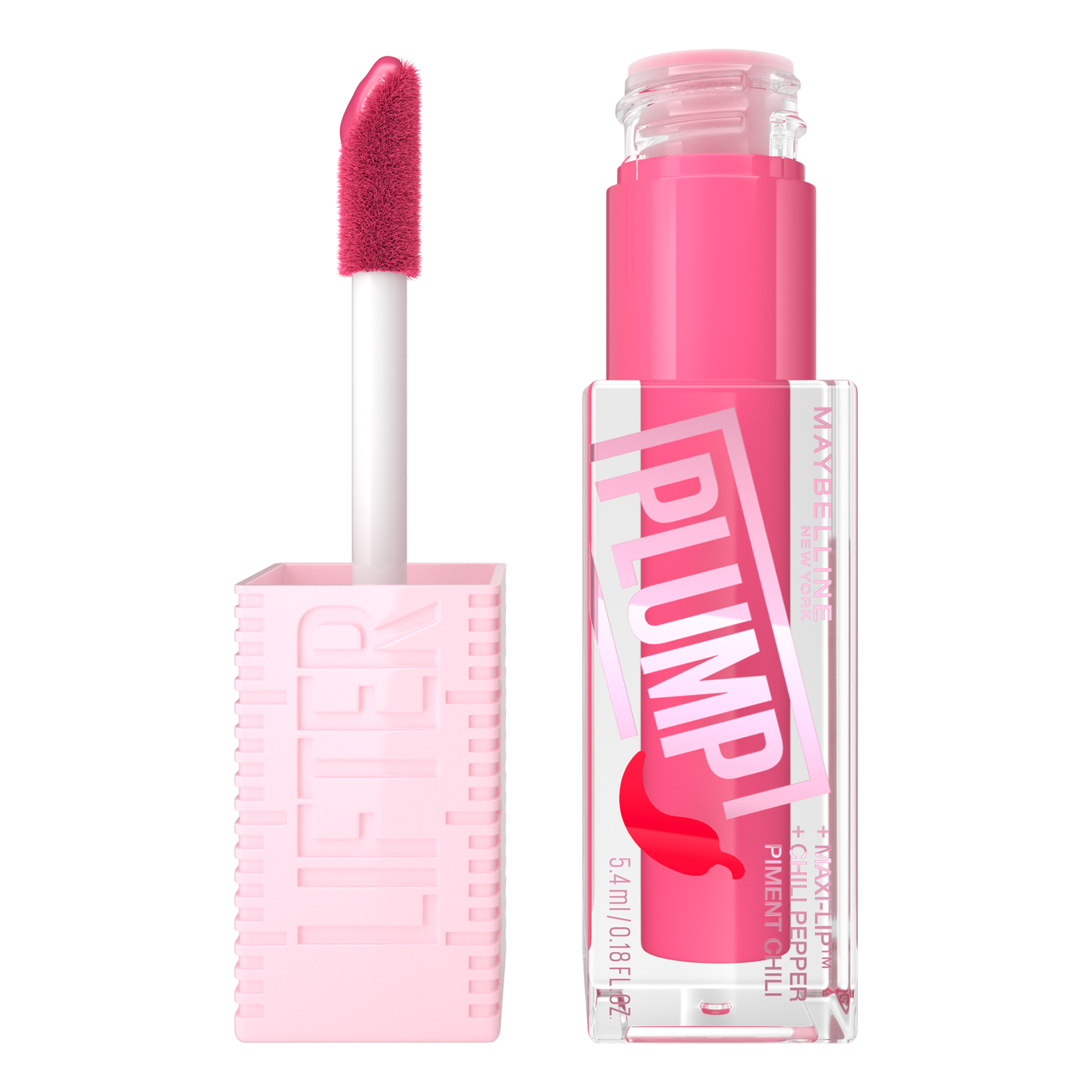 Luciu de buze cu efect de marire Lifter Plump, 003 Pink Sting, 5.4 ml, Maybelline