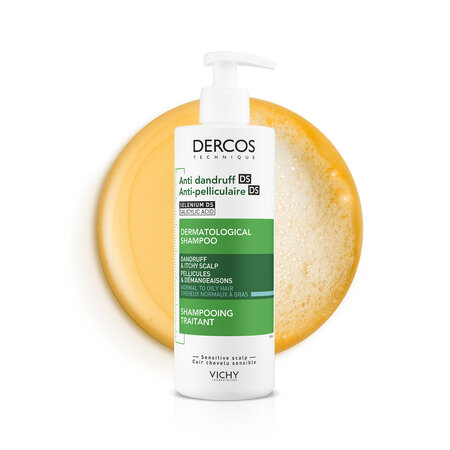Sampon tratament antimatreata pentru par normal-gras Dercos, 390 ml, Vichy 607887