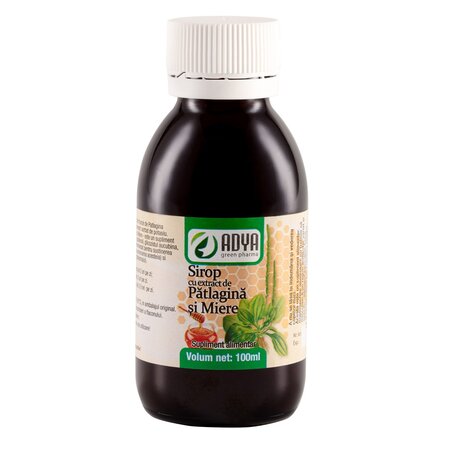 Sirop cu patlagina cu miere, 100 ml, Adya Green Pharma 599418