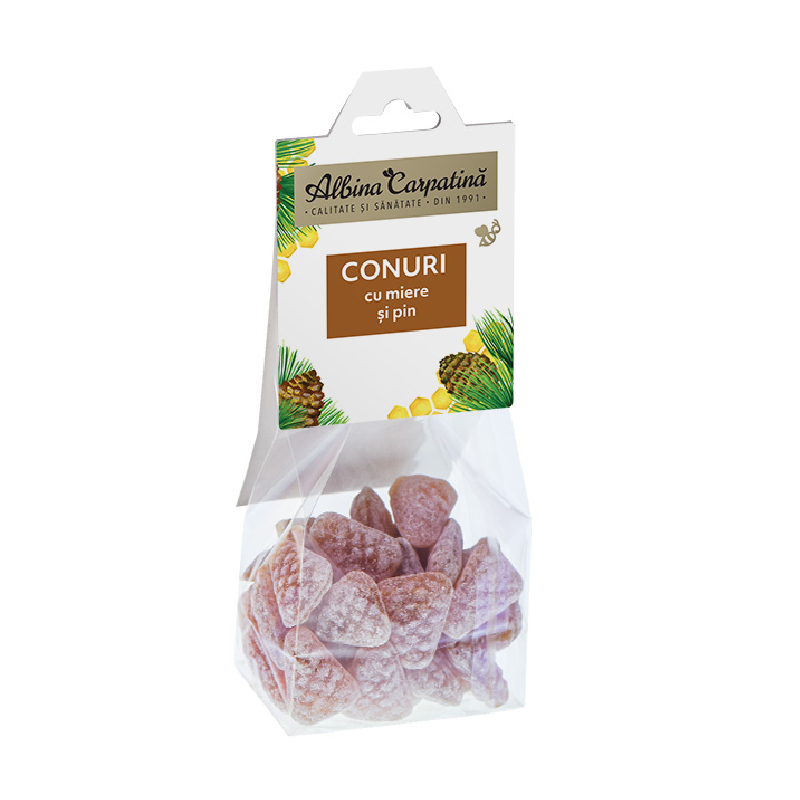 Conuri cu miere si pin, 100g, Albina Carpatina