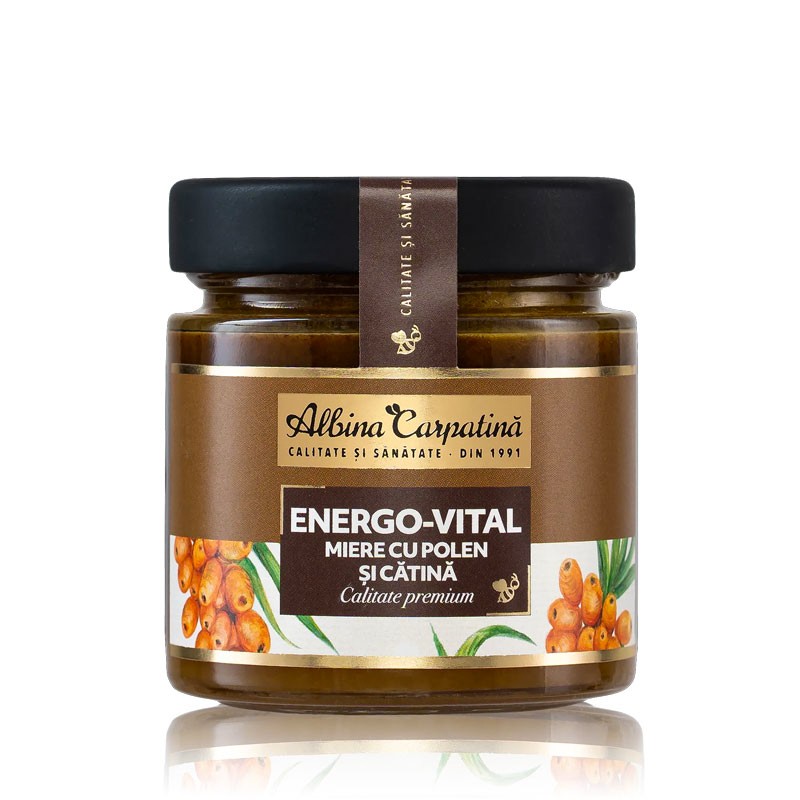 Miere cu polen si catina Energo Vital, 270g, Apicola Pastoral