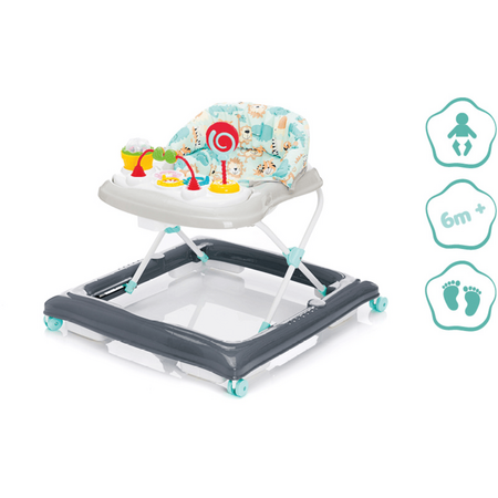 Premergator cu jucarie Jungla, +6 luni, Grey, Fillikid 599541