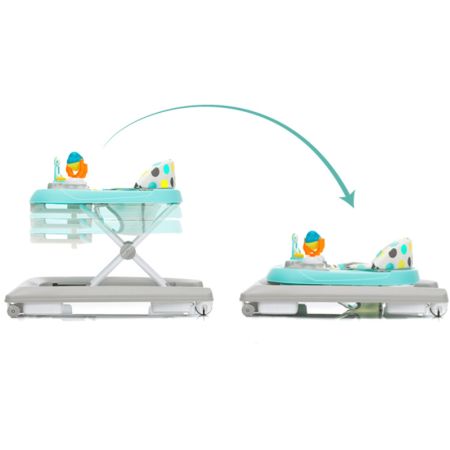 Premergator cu Jucarie, Buline Mint-Grey, 6 luni+, Fillikid 599580
