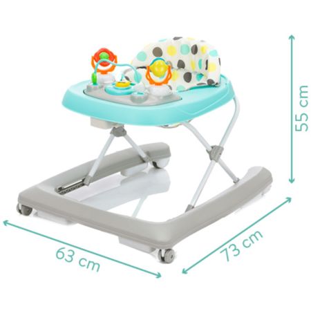 Premergator cu Jucarie, Buline Mint-Grey, 6 luni+, Fillikid 599584