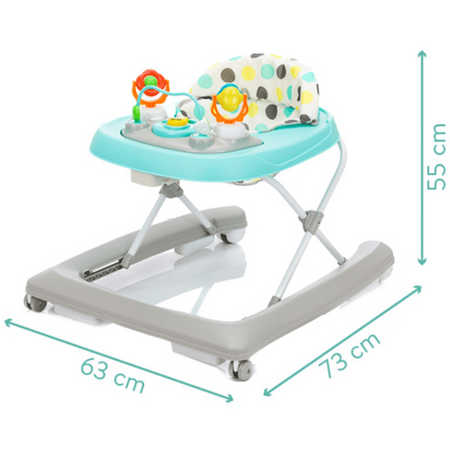 Premergator cu Jucarie, Buline Mint-Grey, 6 luni+, Fillikid 599584