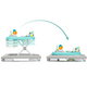 Premergator cu Jucarie, Buline Mint-Grey, 6 luni+, Fillikid 599580