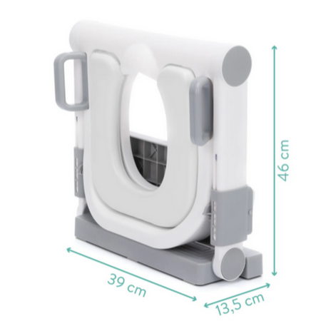 Scara cu reductor moale pentru WC, Alb/Gri, 2 ani+, Fillikid 726274