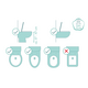 Scara cu reductor moale pentru WC, Alb/Gri, 2 ani+, Fillikid 726272