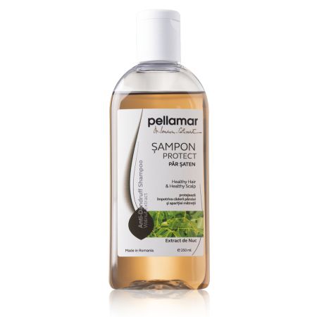 Sampon pentru par saten cu extract de nuc, 250 ml, Pellamar