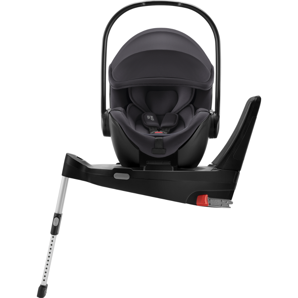 Scoica auto Baby Safe 5Z2 I-Size cu Baza Isofix Flex inclusa, 0 - 15 luni, Midnight Grey, Britax