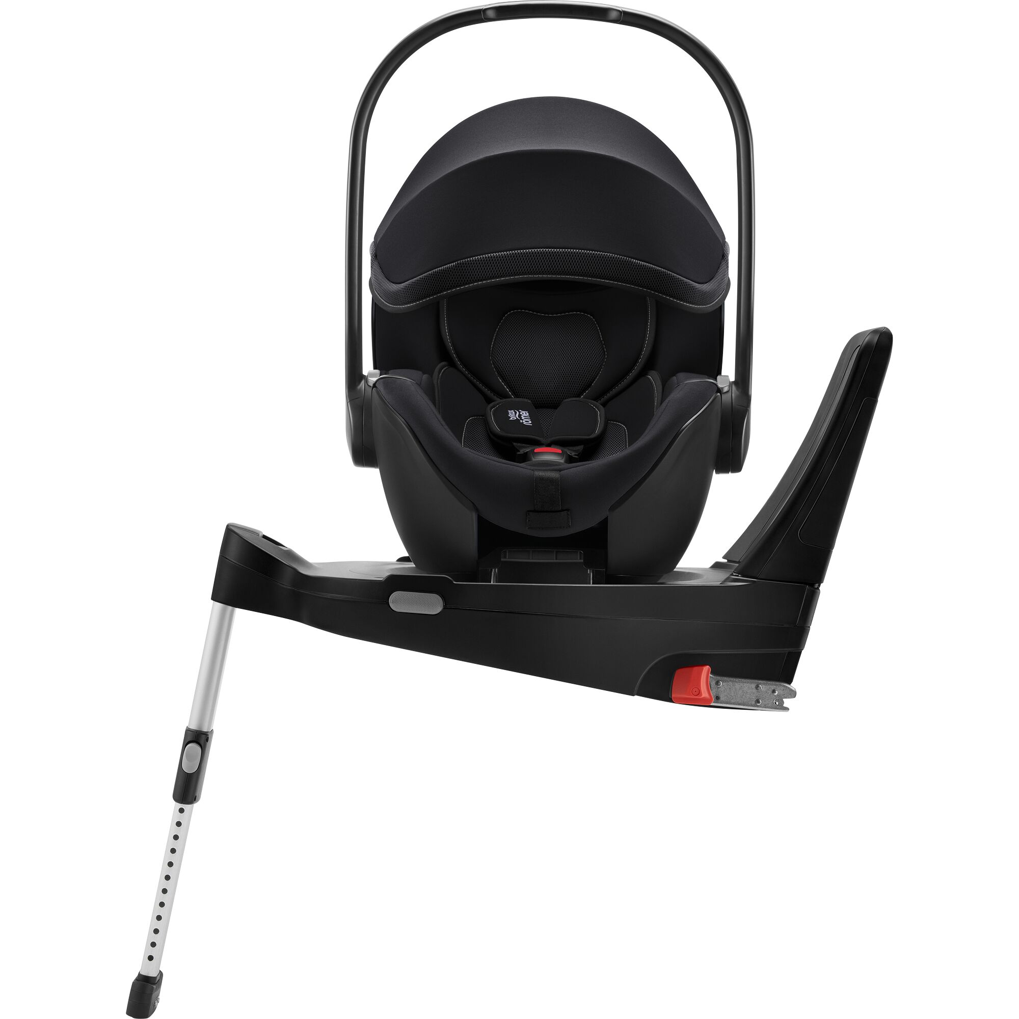 Scoica auto Baby Safe 5Z2 I-Size cu Baza Isofix Flex inclusa, 0 - 15 luni, Galaxy Black - Greensense, Britax