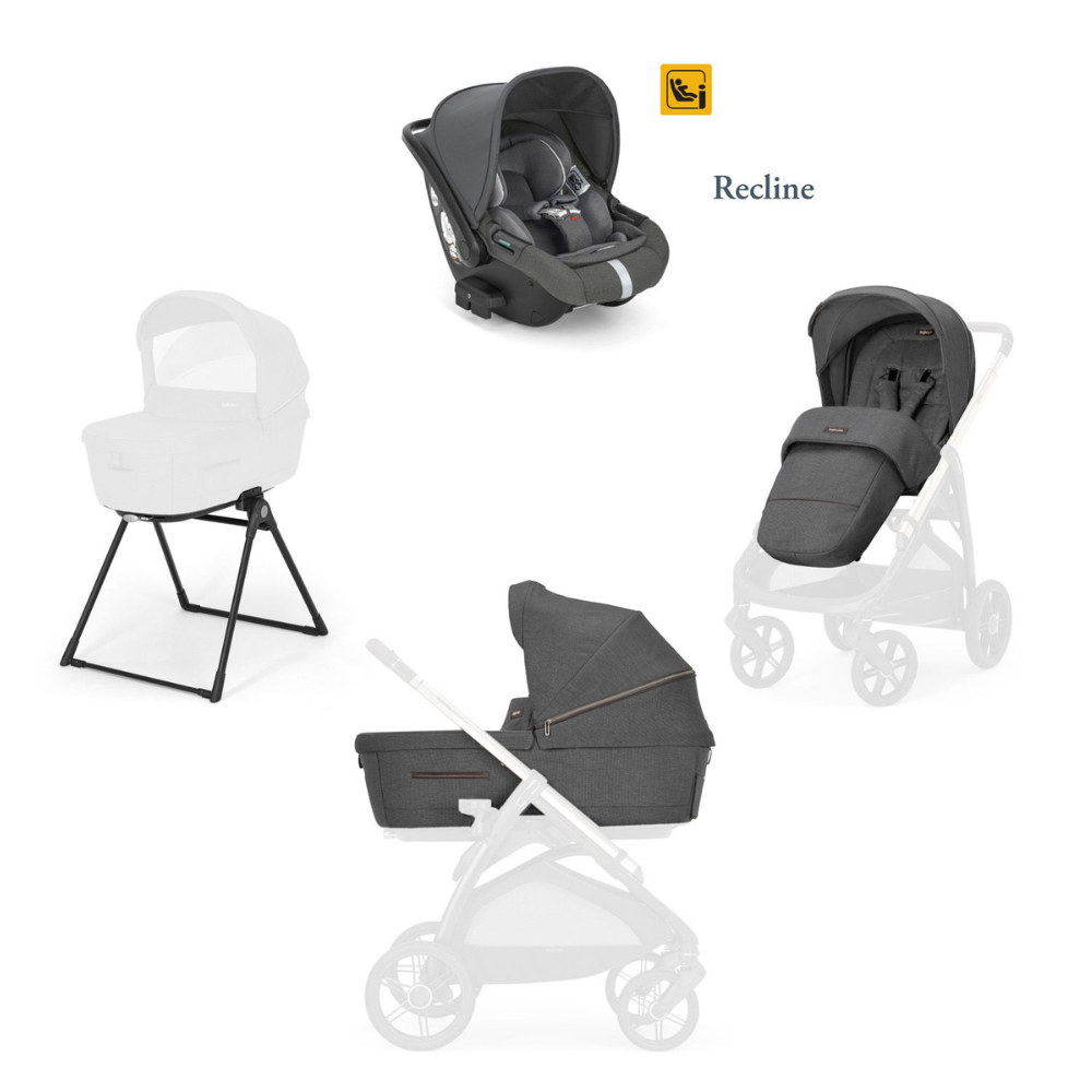 Carucior sistem 4 in 1 pentru copii Aptica Quattro, Velvet Grey, Inglesina