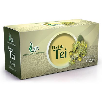 Ceai flori de tei, 20 plicuri, Larix