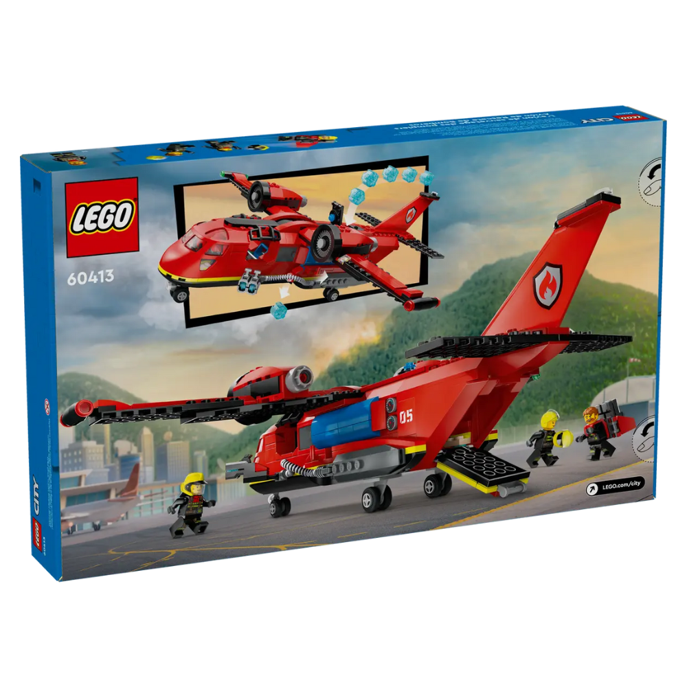 Avion de pompieri, +6 ani, 60413, Lego City