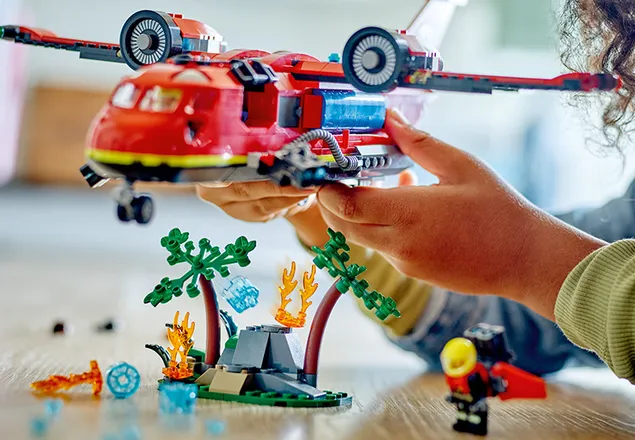 Avion de pompieri, +6 ani, 60413, Lego City