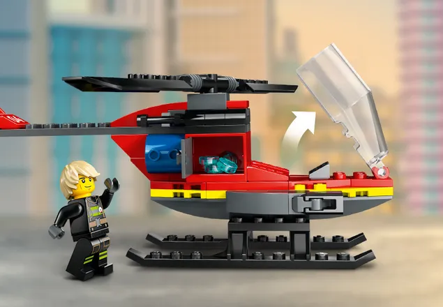 Elicopter de pompieri, +5 ani, 60411, Lego City