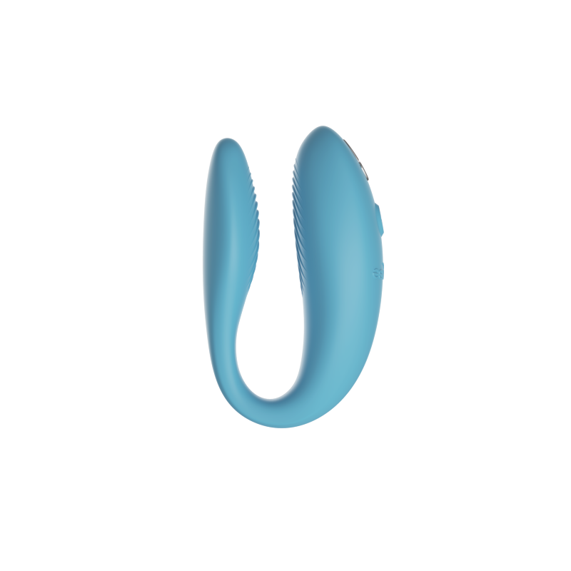 Vibrator pentru cuplu Sync Go Turquoise