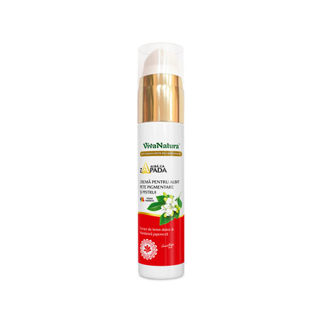 Crema pentru albit pete pigmentare si pistrui Alba ca Zapada, 45 ml, Vivanatura 765035