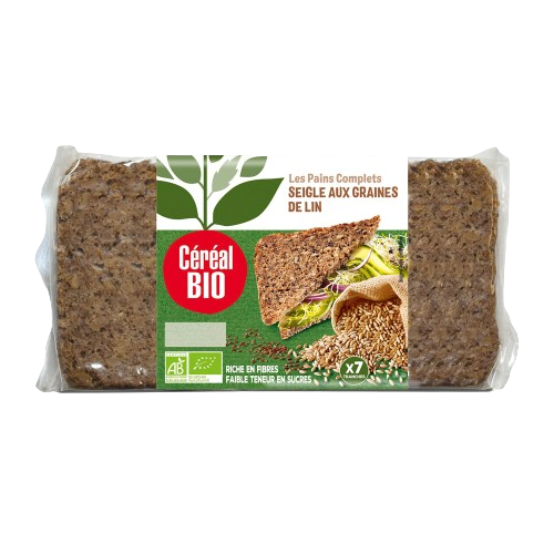 Paine integrala Bio cu secara, ovaz si in, 500 g, Cereal