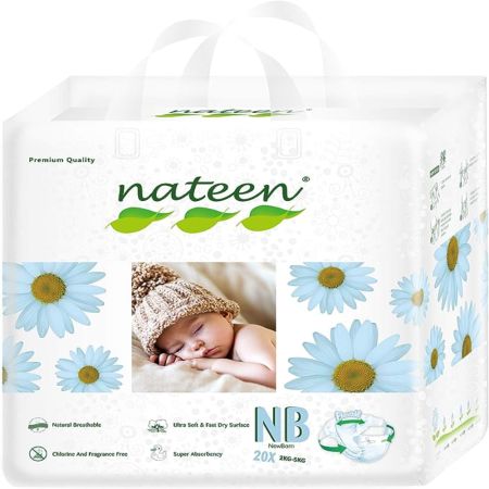 NATEEN SCUTECE ECOLOGICE  PREMIUM LINE HIPOALERGENICE FIXARE 3D FLEX&FIT NR.1 3-5 KG 20 BUC  BDNB20