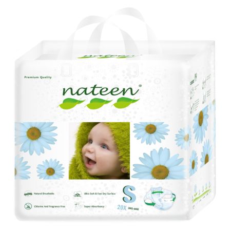 NATEEN SCUTECE ECOLOGICE  PREMIUM LINE HIPOALERGENICE FIXARE 3D FLEX&FIT NR.2 4-6 KG 20 BUC BDS20