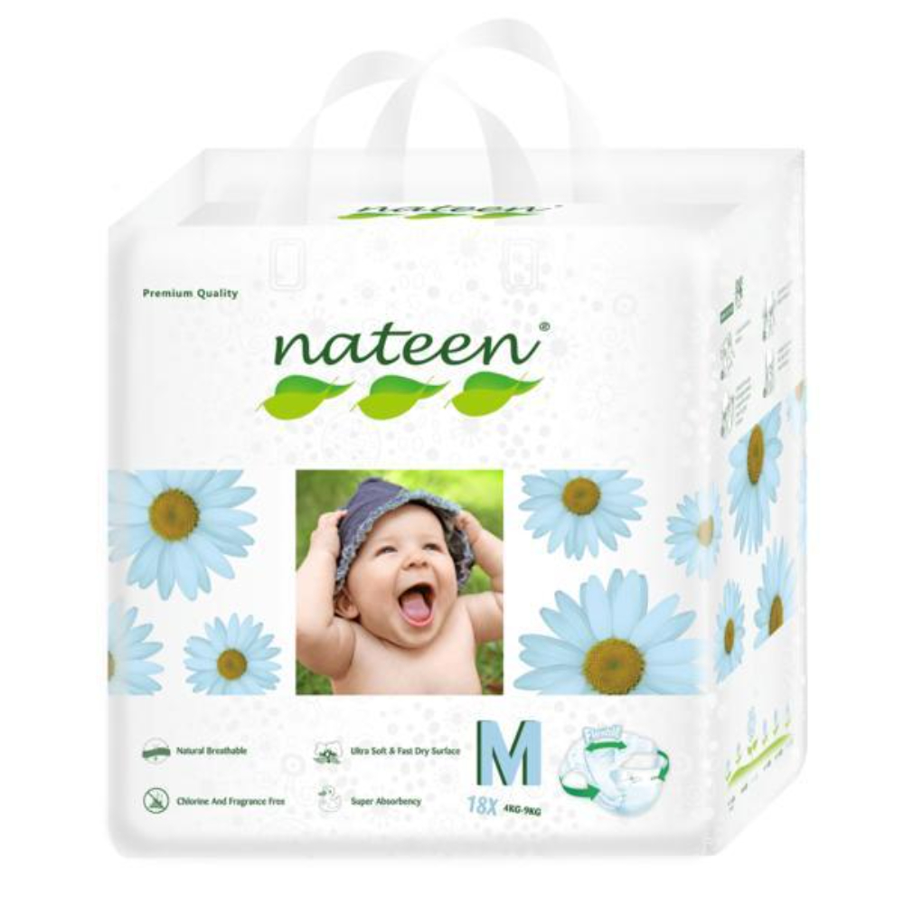 Scutece hipoalergenice Premium Line, 3D Flex & Fit, Nr. 3, 4 - 9 kg, 18 bucati, Nateen