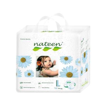 NATEEN SCUTECE ECOLOGICE PREMIUM LINE HIPOALERGENICE FIXARE 3D FLEX&FIT NR.4 8-14 KG 16 BUC BDL16