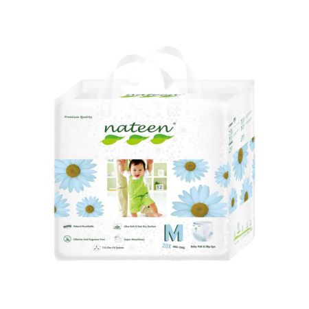 NATEEN SCUTECE PANTS PREMIUM LINE HIPOALERGENICE FIXARE 3D FLEX&FIT NR.3 6-10 KG 20 BUC  BPM20