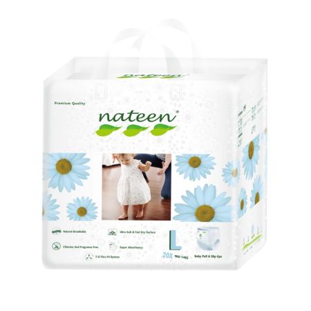 NATEEN SCUTECE PANTS PREMIUM LINE HIPOALERGENICE FIXARE 3D FLEX&FIT NR.4 9-14 KG 20 BUC  BPL20