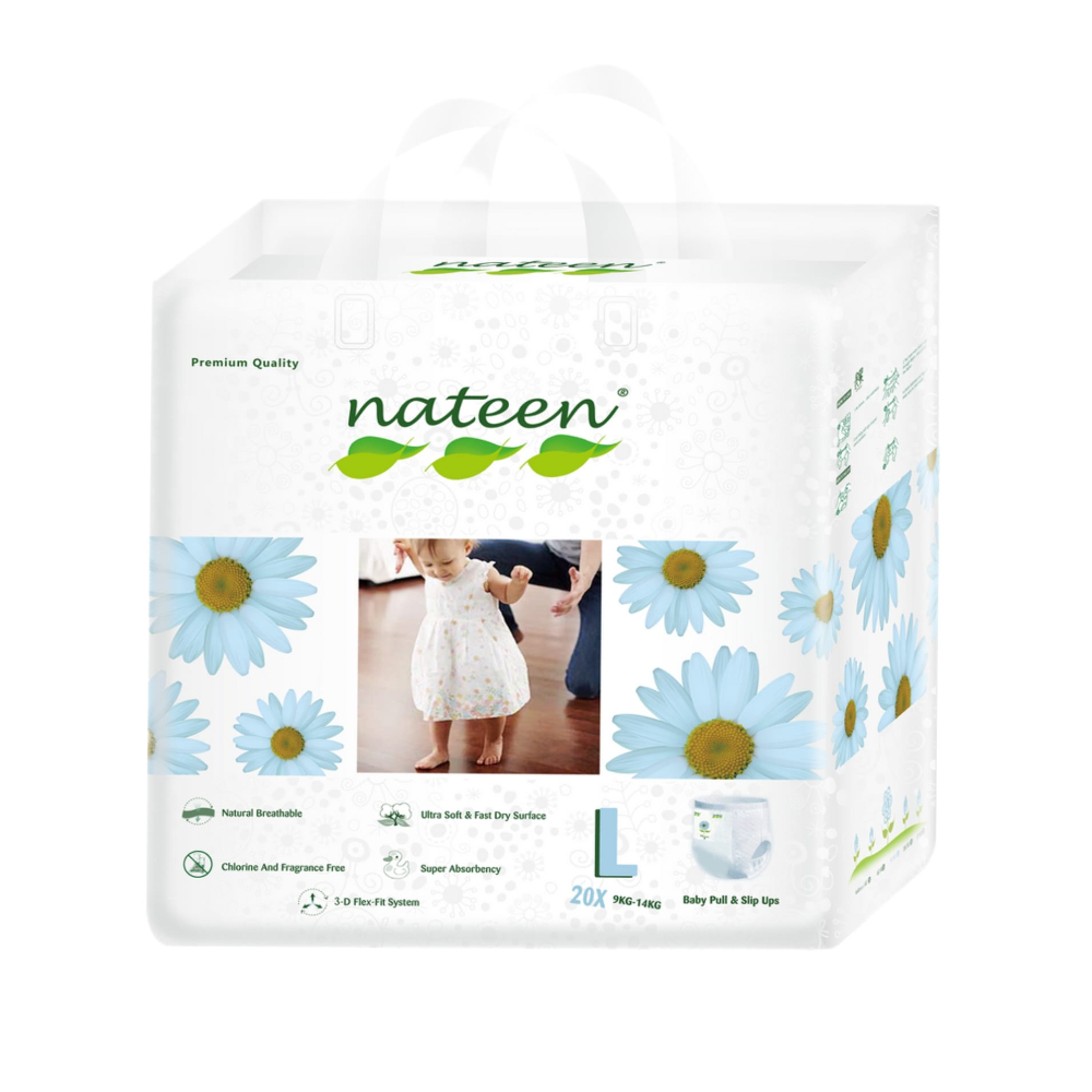 Scutece Pants hipoalergenice Premium Line, 3D Flex & Fit, Nr. 4, 9-14 kg, 20 bucati, Nateen