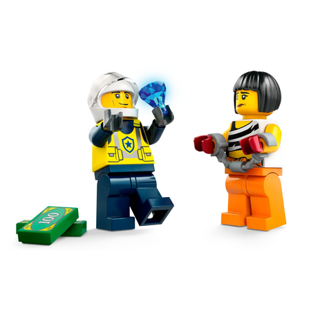 Urmarire cu masina de politie si masina puternica, +6 ani, 60415, Lego City 601586