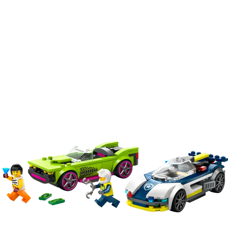 Urmarire cu masina de politie si masina puternica, +6 ani, 60415, Lego City 601591