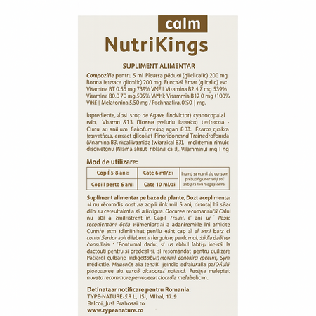 NutriKings Calm Suspensie Orala, 150 ml, Dietmed 709192